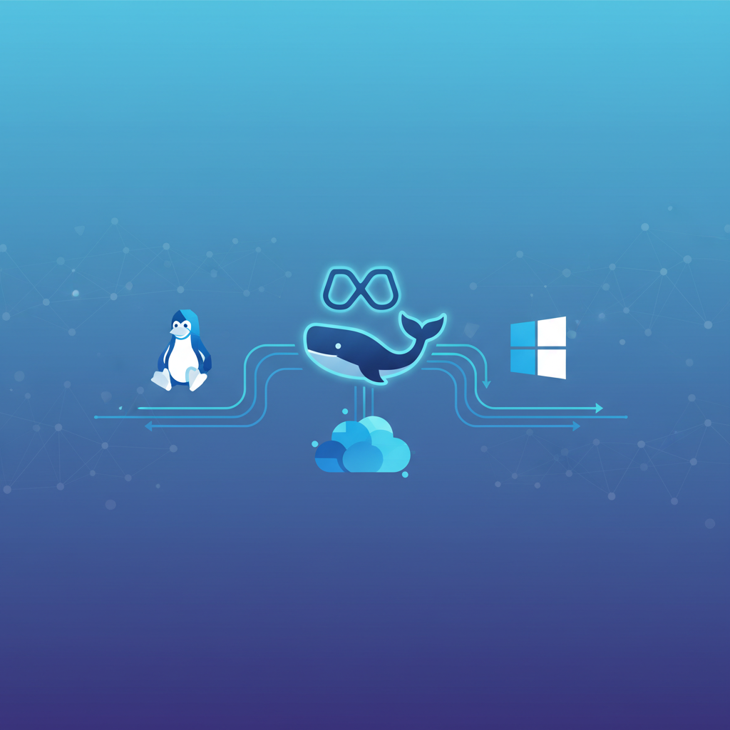 Ilustração técnica representando tecnologia relacionado a Docker: Guia Completo para Containers e DevOps