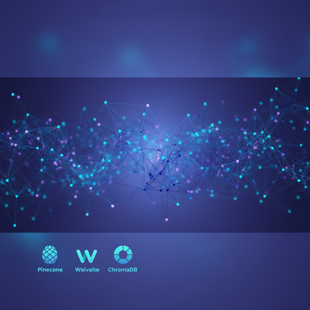 Ilustração técnica representando tecnologia relacionado a Bancos de Dados Vetoriais: O Futuro da Busca com I incluindo Vec...