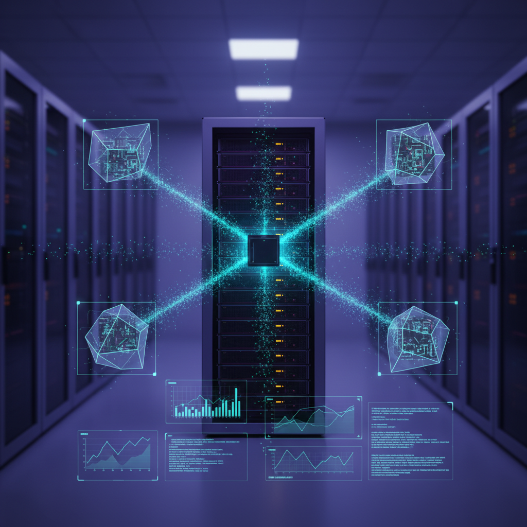 Ilustração técnica representando tecnologia relacionado a VPS: O Guia Definitivo para Servidores Virtuais incluindo Servid...