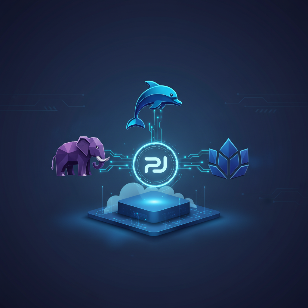 Ilustração técnica representando tecnologia relacionado a Guia Essencial: PostgreSQL, MySQL e MongoDB na Prá