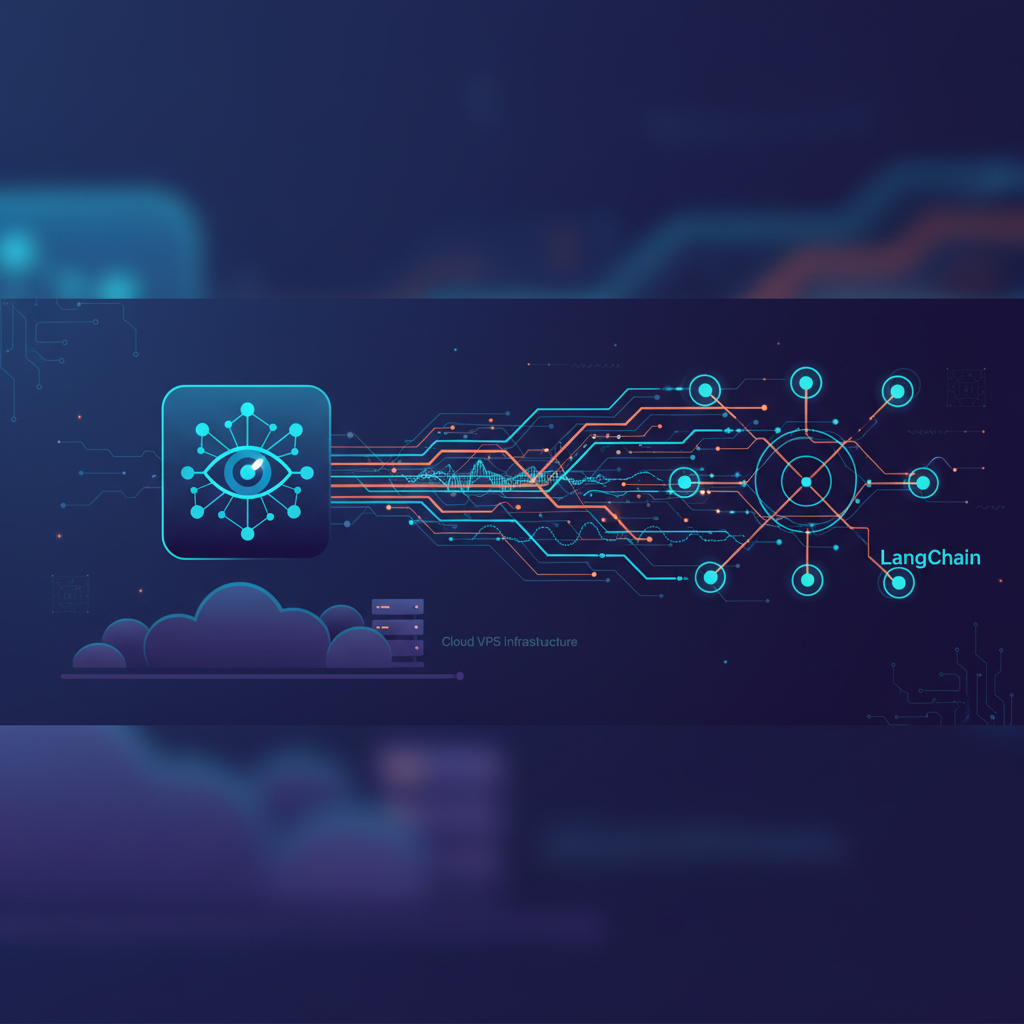 Ilustração técnica representando tecnologia relacionado a Desvendando LLMs: Automação com OpenAI e LangChain