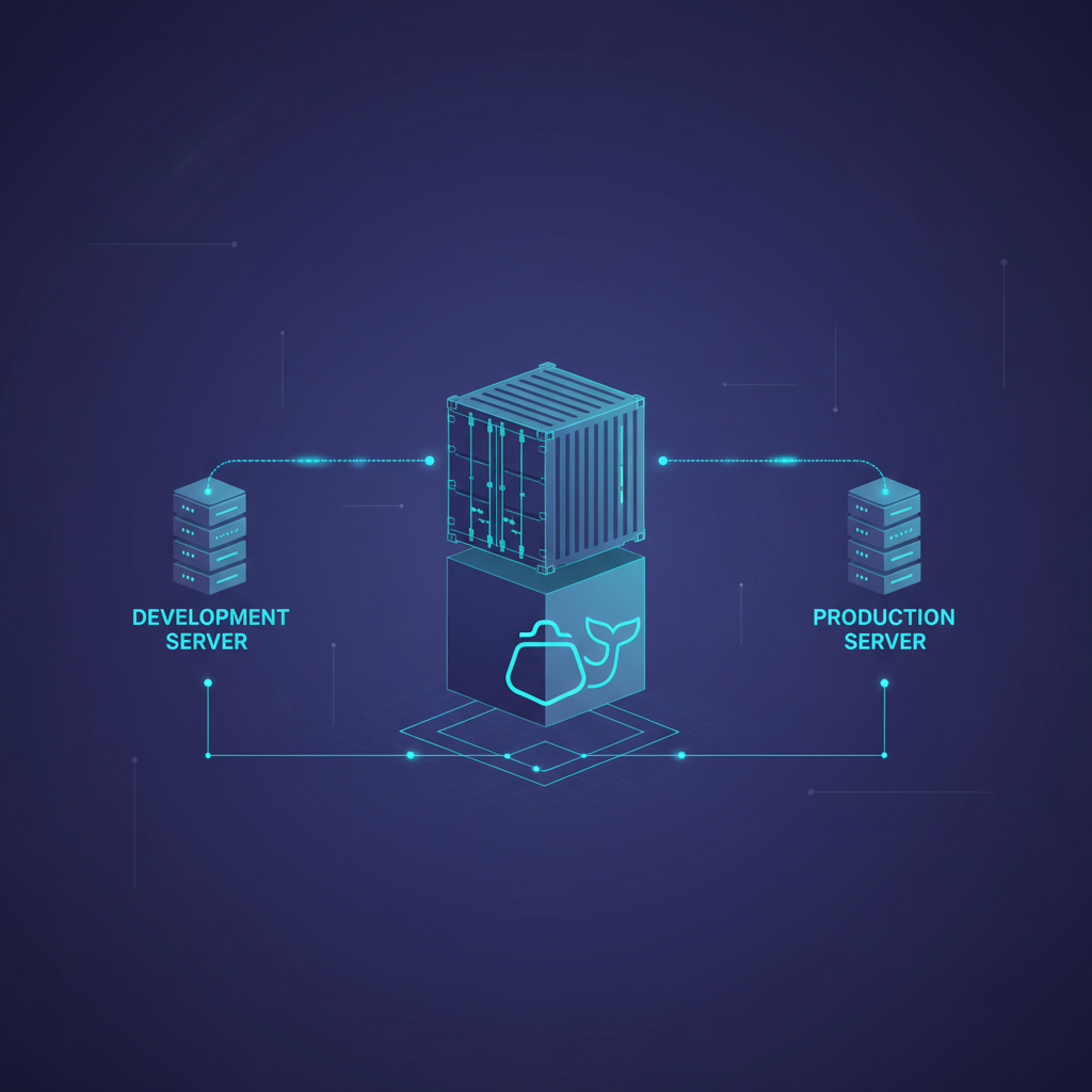 Ilustração técnica representando tecnologia relacionado a Docker: Guia Essencial para Containers e DevOps