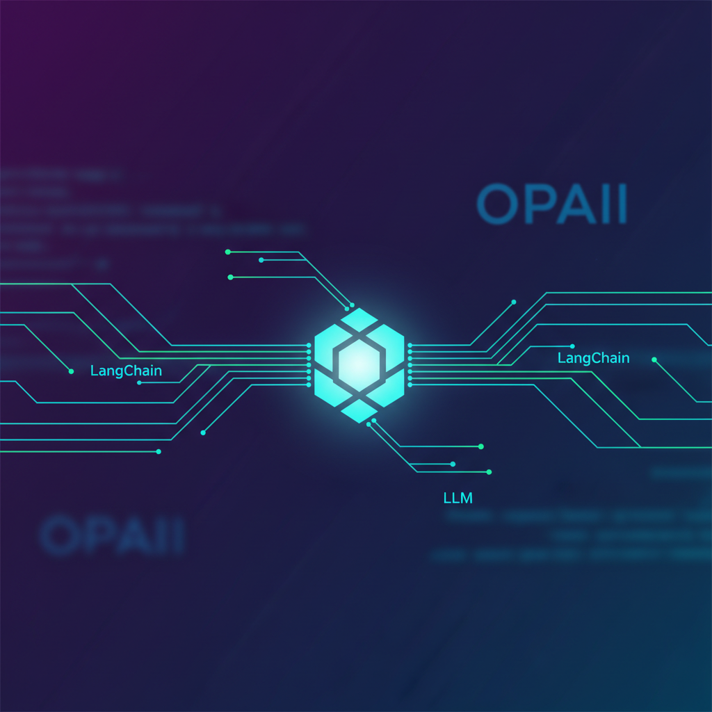 Ilustração técnica representando tecnologia relacionado a LLMs na Prática: Integrando OpenAI e LangChain em 