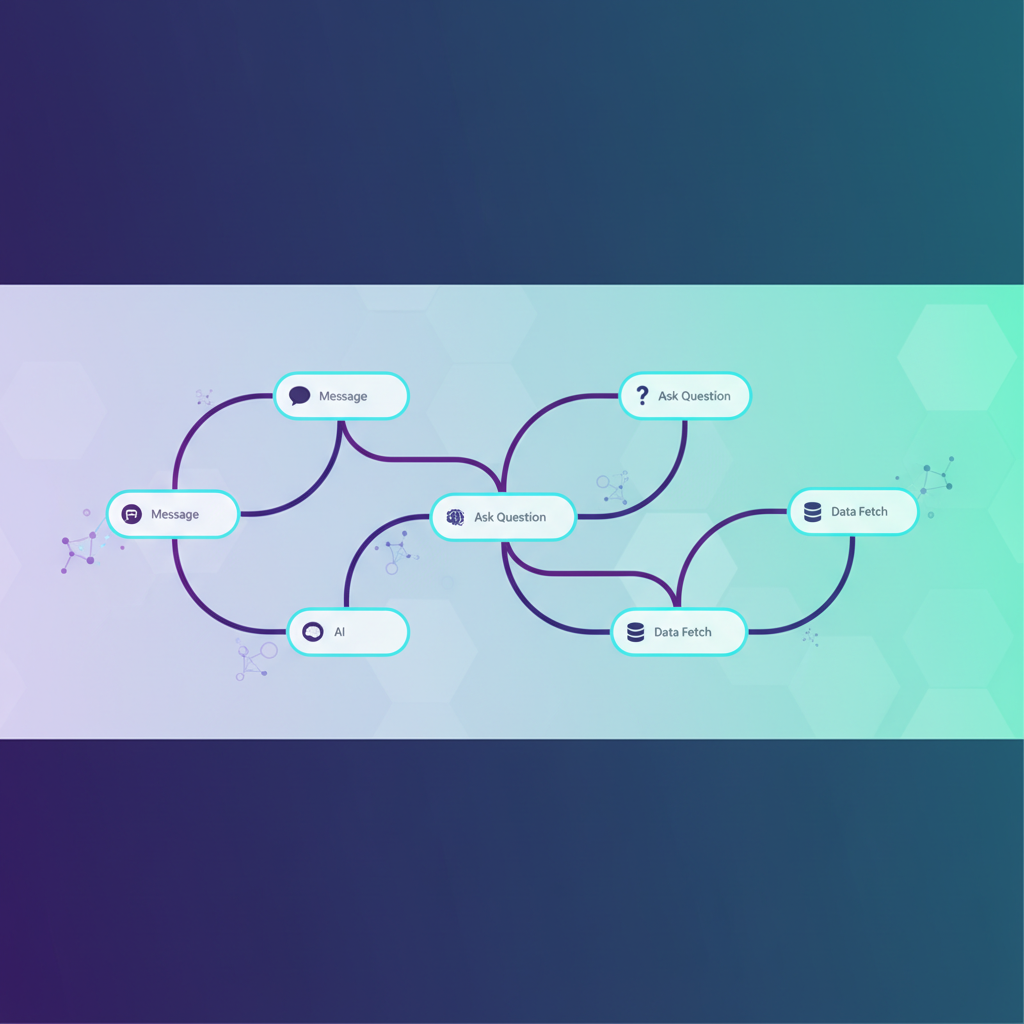 Ilustração técnica representando tecnologia relacionado a Typebot: Domine Chatbots Conversacionais e Formulá