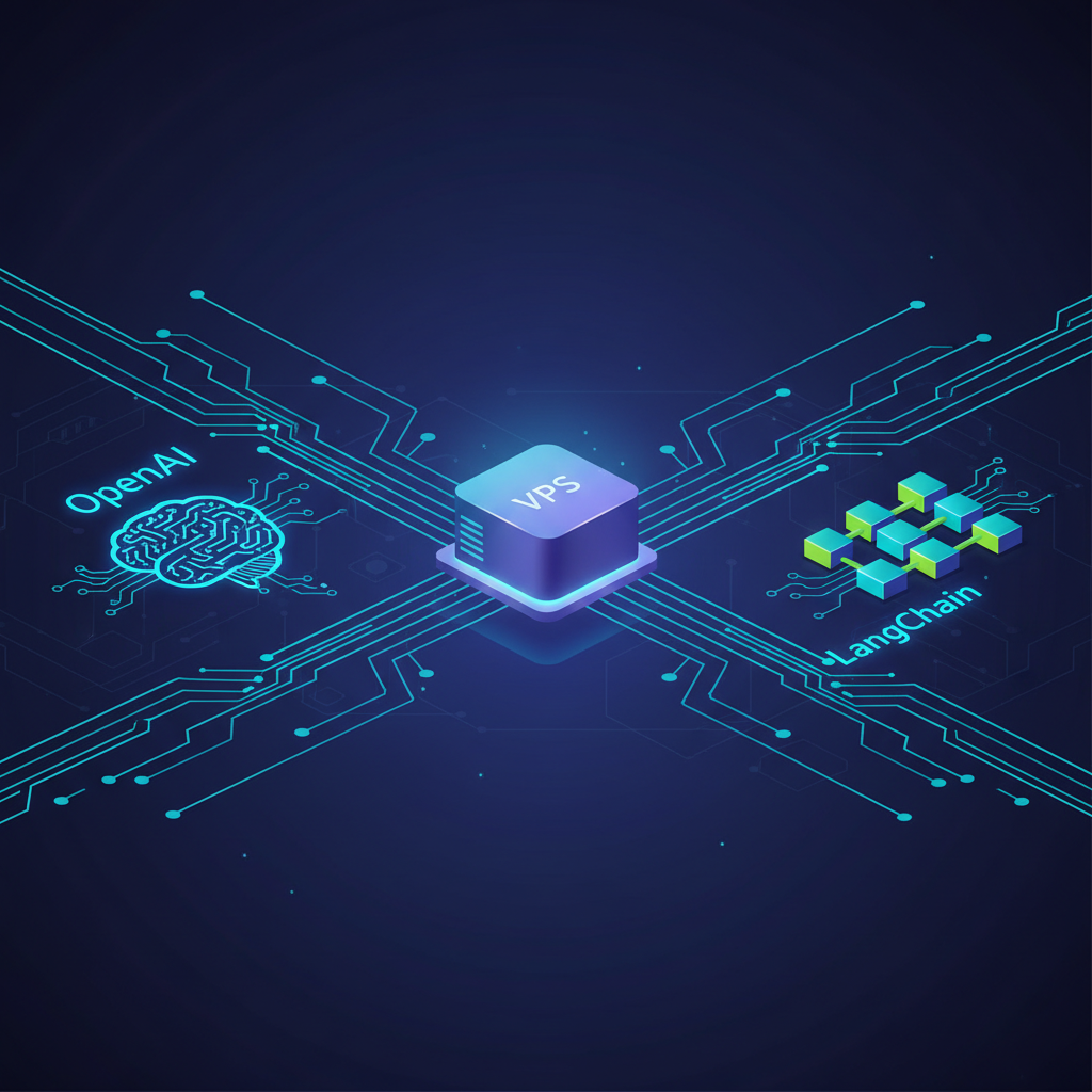 Ilustração técnica representando tecnologia relacionado a Dominando LLMs: Integração Prática com LangChain e