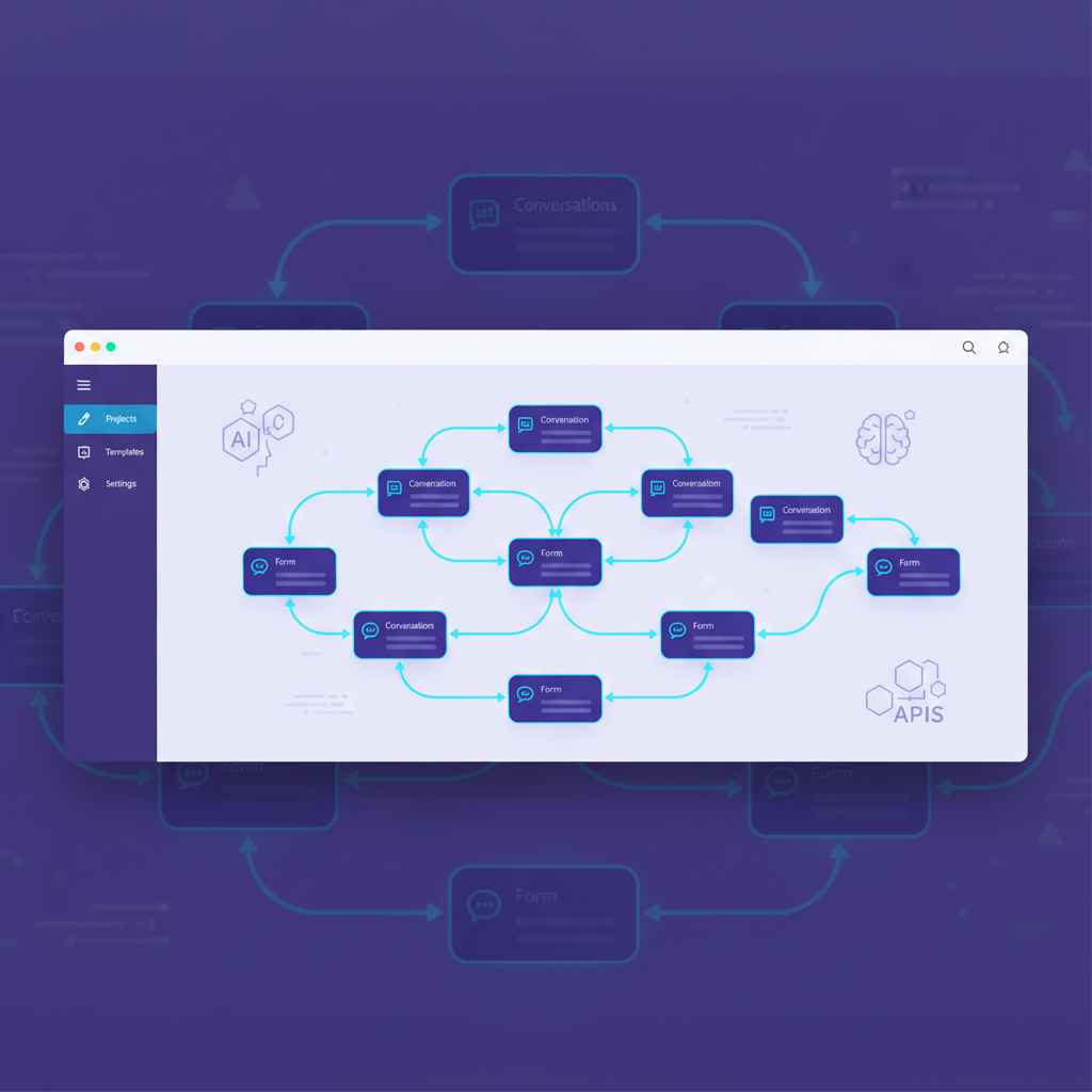 Ilustração técnica representando tecnologia relacionado a Typebot: Revolucione seu Atendimento com Chatbots 