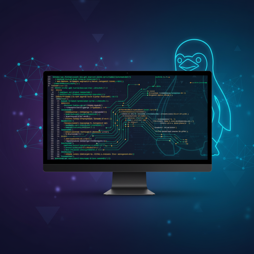 Ilustração técnica representando tecnologia relacionado a Linux Essencial: Guia Completo para Servidores e C incluindo Ubuntu