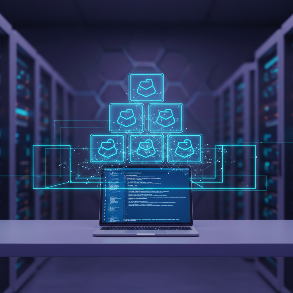 Ilustração técnica representando tecnologia relacionado a Docker: Guia Essencial para Containers e DevOps