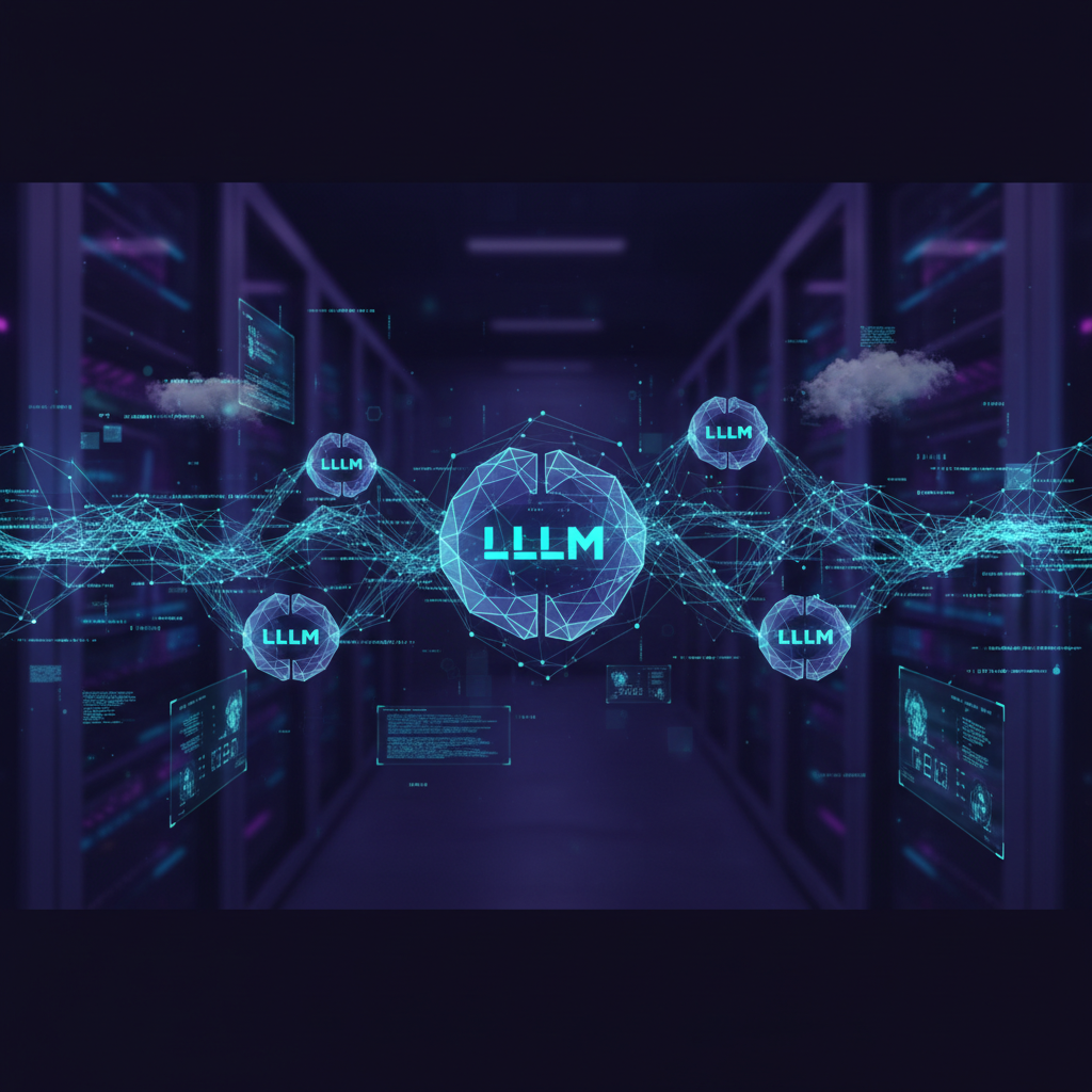 Ilustração técnica representando tecnologia relacionado a Dominando LLMs: Guia de Implementação com LangChai