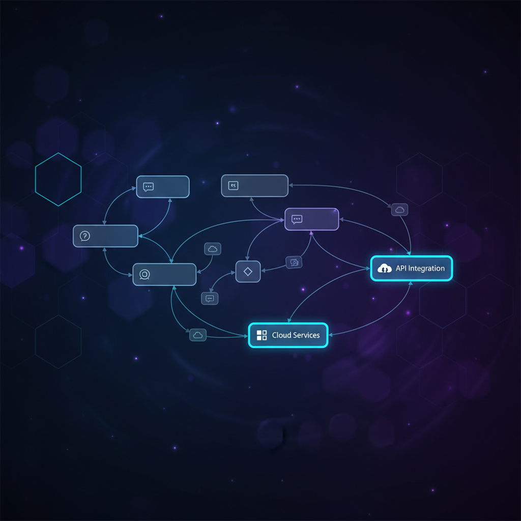 Ilustração técnica representando tecnologia relacionado a Typebot: Automação Conversacional Poderosa para se incluindo Cha...