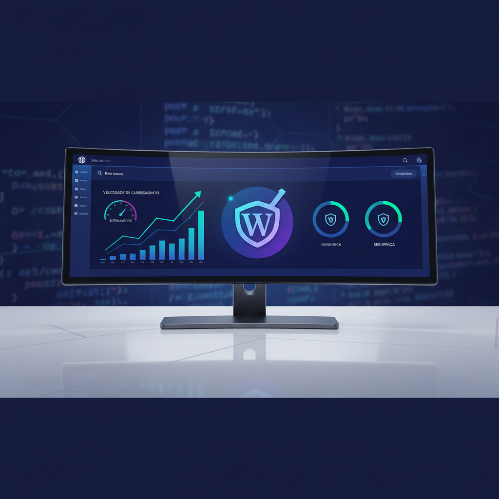 Ilustração técnica representando tecnologia relacionado a WordPress: Guia Completo para Iniciantes e Experts incluindo CMS