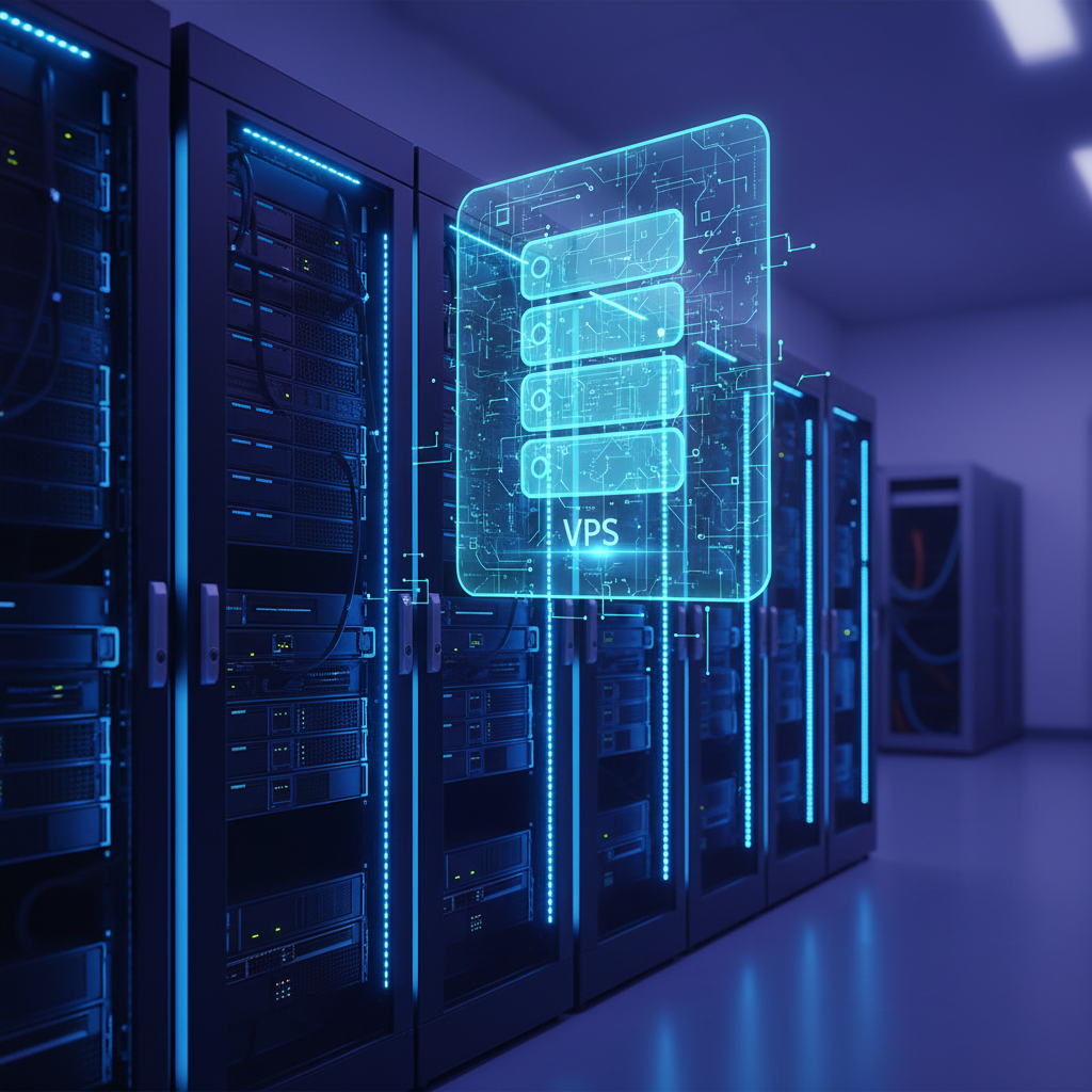 Ilustração técnica representando tecnologia relacionado a Guia Completo VPS: Escolha, Configuração e Otimiza incluindo Ser...