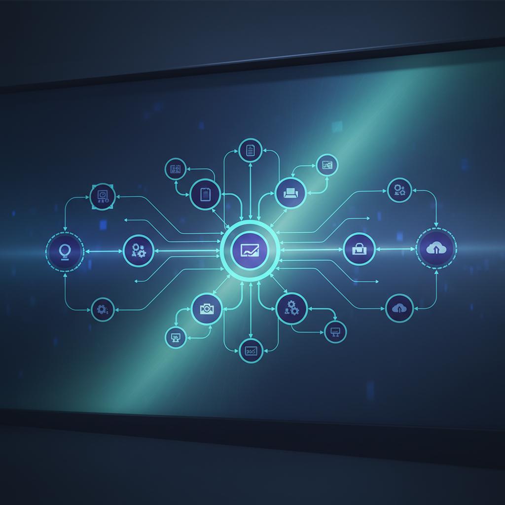 Ilustração técnica representando tecnologia relacionado a Domine o N8N: Automação Low-Code para Infraestrutu