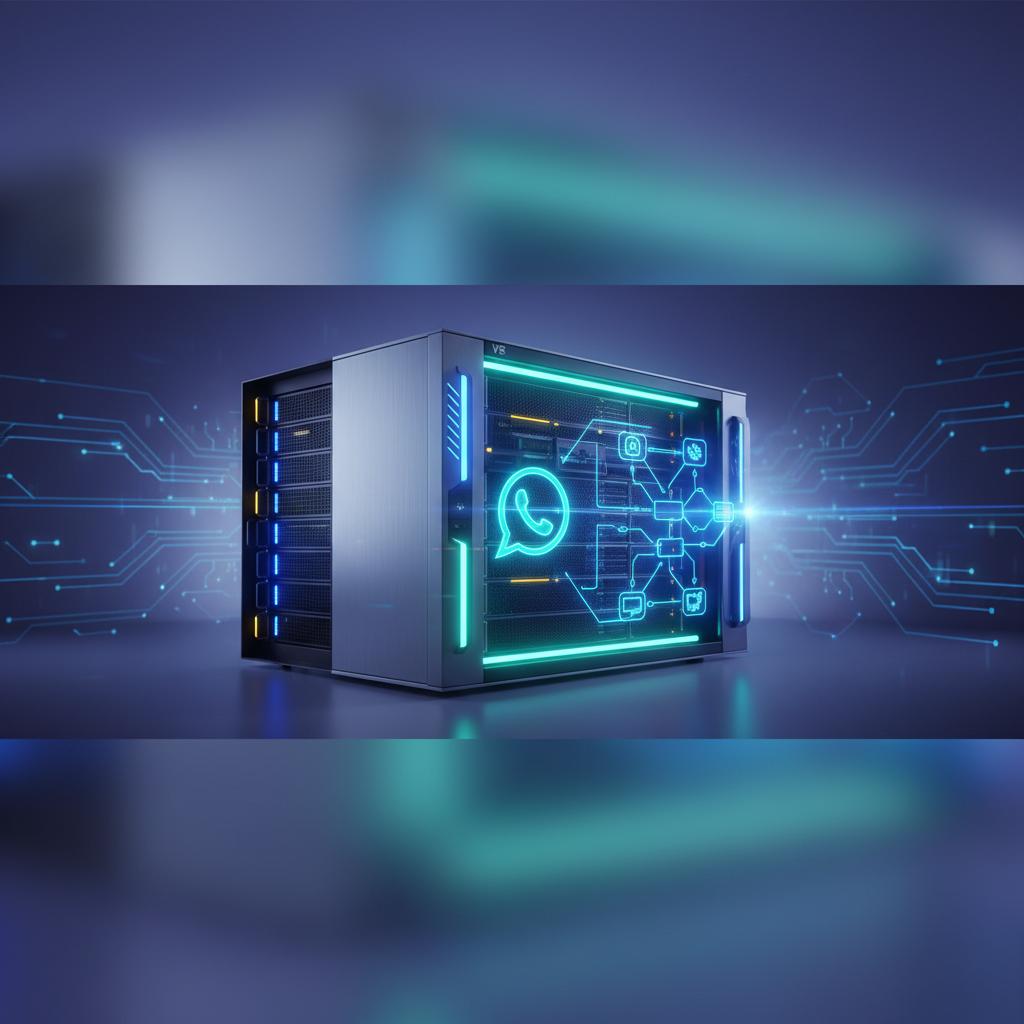 Ilustração técnica representando tecnologia relacionado a Evolution API: Guia Completo para WhatsApp Automaç incluindo Wha...