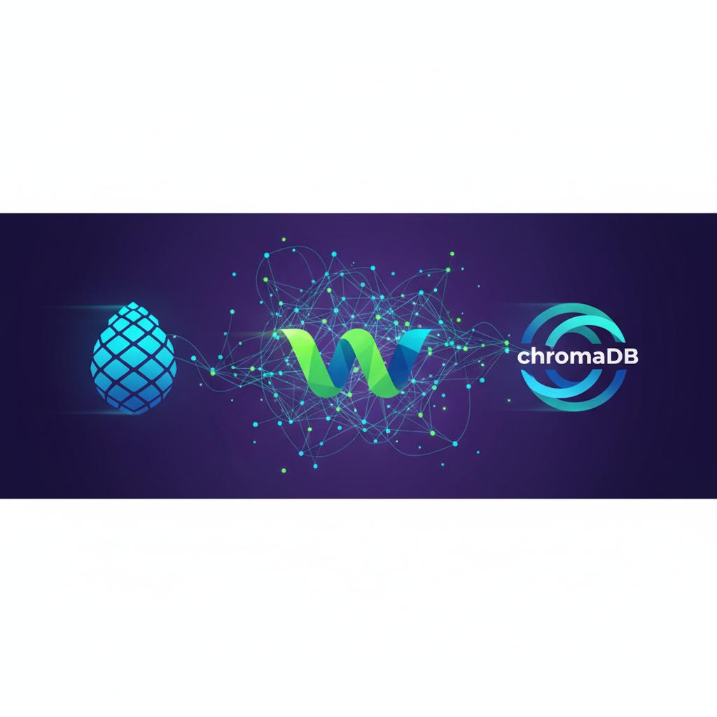 Ilustração técnica representando tecnologia relacionado a Vector Databases: O Segredo da Busca Semântica Mod incluindo RAG