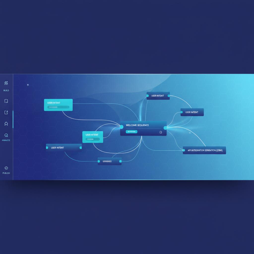 Ilustração técnica representando tecnologia relacionado a Typebot: Otimizando Conversações e Formulários na  incluindo Cha...