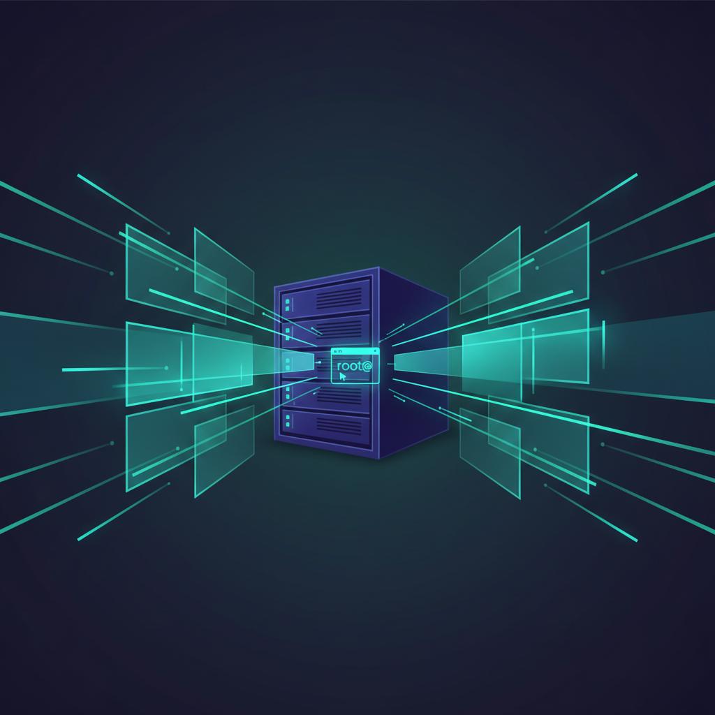 Ilustração técnica representando tecnologia relacionado a VPS: O Guia Definitivo para Servidores Virtuais incluindo Servid...