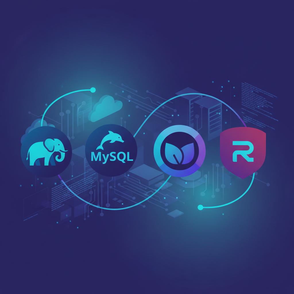 Ilustração técnica representando tecnologia relacionado a Guia Completo de Bancos de Dados: PostgreSQL, MySQ