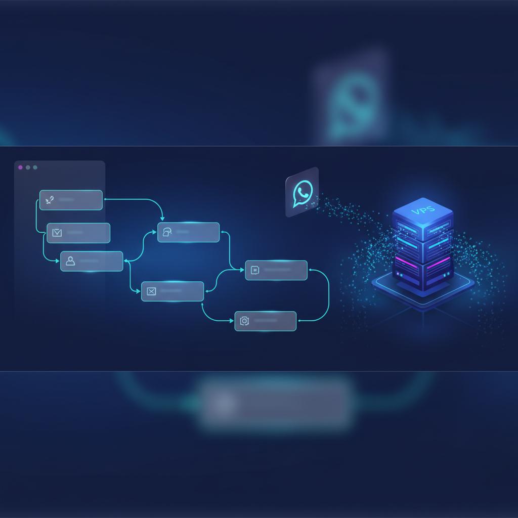 Ilustração técnica representando tecnologia relacionado a Typebot: Automação Conversacional Poderosa na HYS incluindo Chatbot