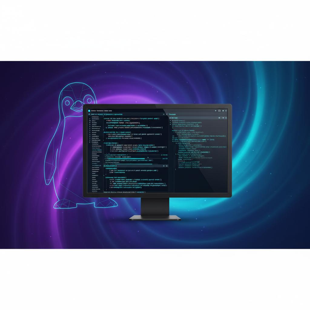 Ilustração técnica representando tecnologia relacionado a Dominando o Linux: Guia Completo de Servidores e C