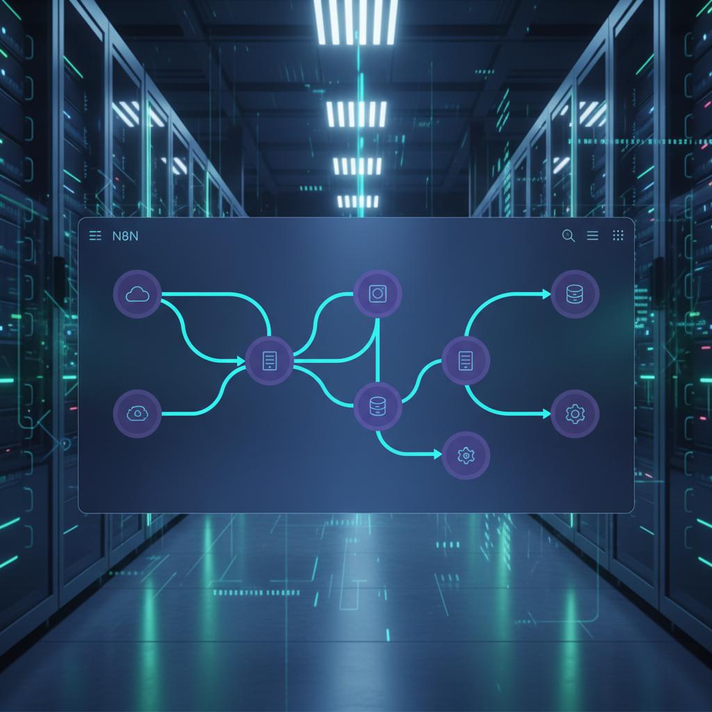Ilustração técnica representando tecnologia relacionado a N8N: O Guia Definitivo de Automação para sua Infra