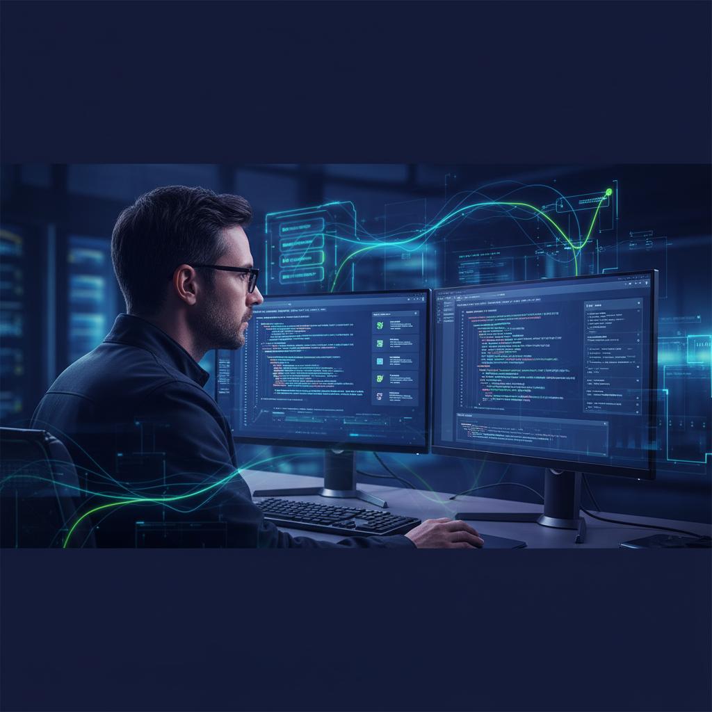 Ilustração técnica representando tecnologia relacionado a Domine a Programação: Dicas Essenciais de Python e