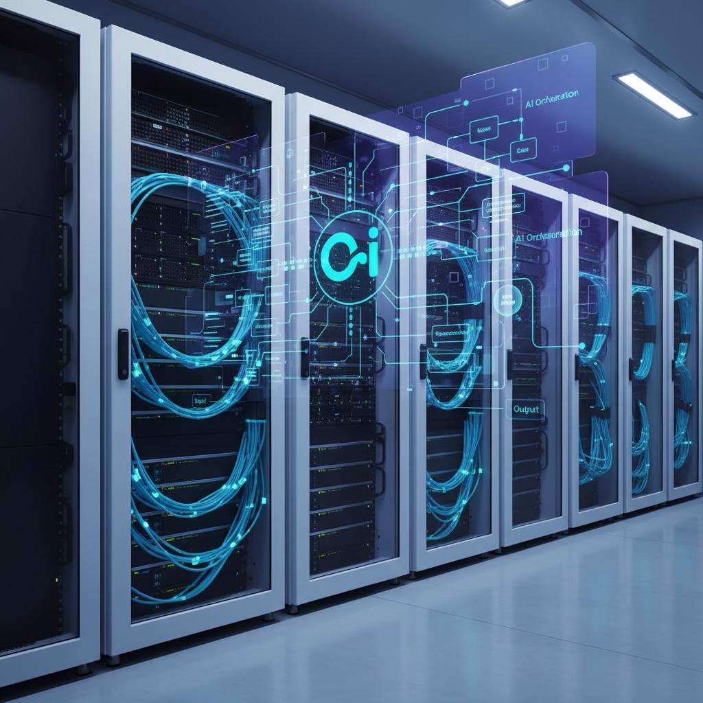 Ilustração técnica representando tecnologia relacionado a Dominando LLMs: Da Teoria à Produção com IA incluindo OpenAI