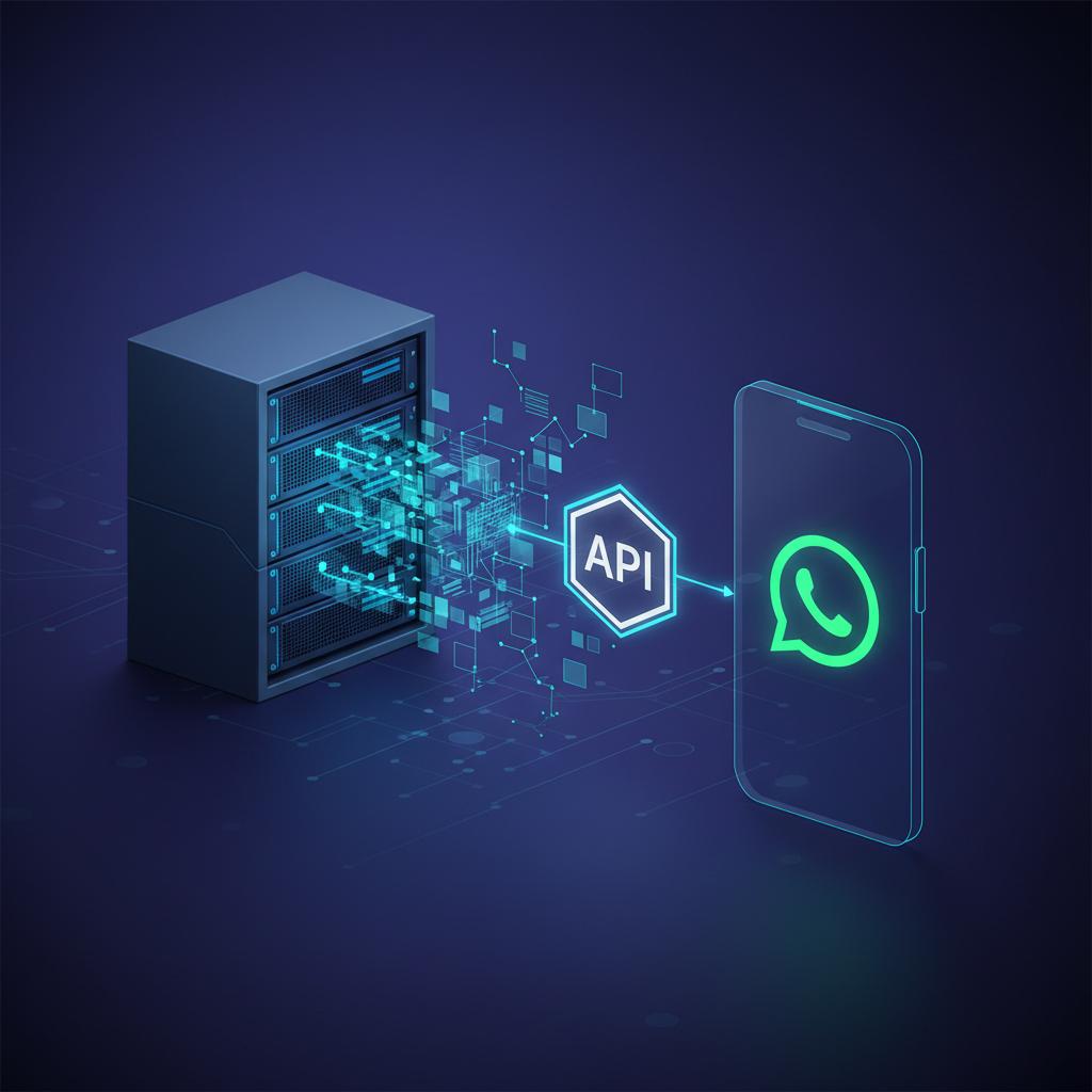 Ilustração técnica representando tecnologia relacionado a Evolution API: Guia Completo para WhatsApp API Ofi