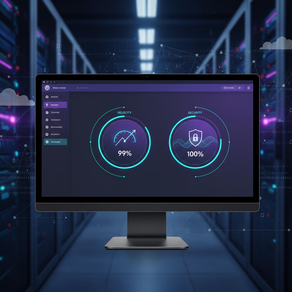 Ilustração técnica representando tecnologia relacionado a WordPress: Dominando o CMS Mais Popular do Mundo