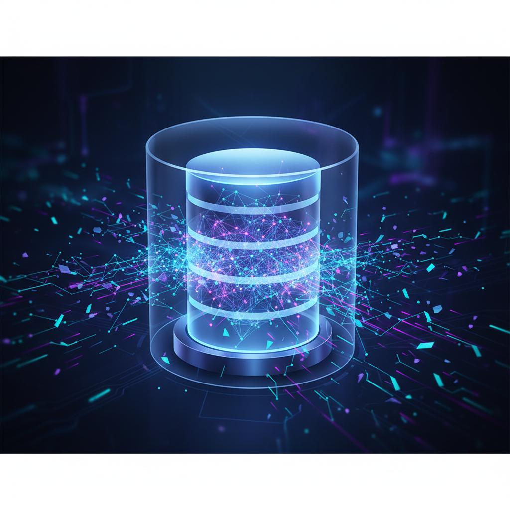 Ilustração técnica representando tecnologia relacionado a Vector Databases: O Essencial para IA e RAG