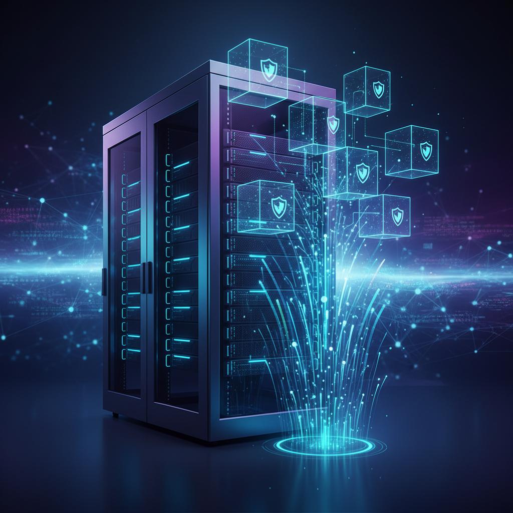 Ilustração técnica representando tecnologia relacionado a VPS: Otimize Sua Infraestrutura Cloud Hoje incluindo Servidor Vi...