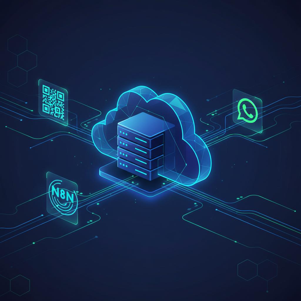 Ilustração técnica representando tecnologia relacionado a Evolution API: Guia Completo para WhatsApp Oficial incluindo Wha...