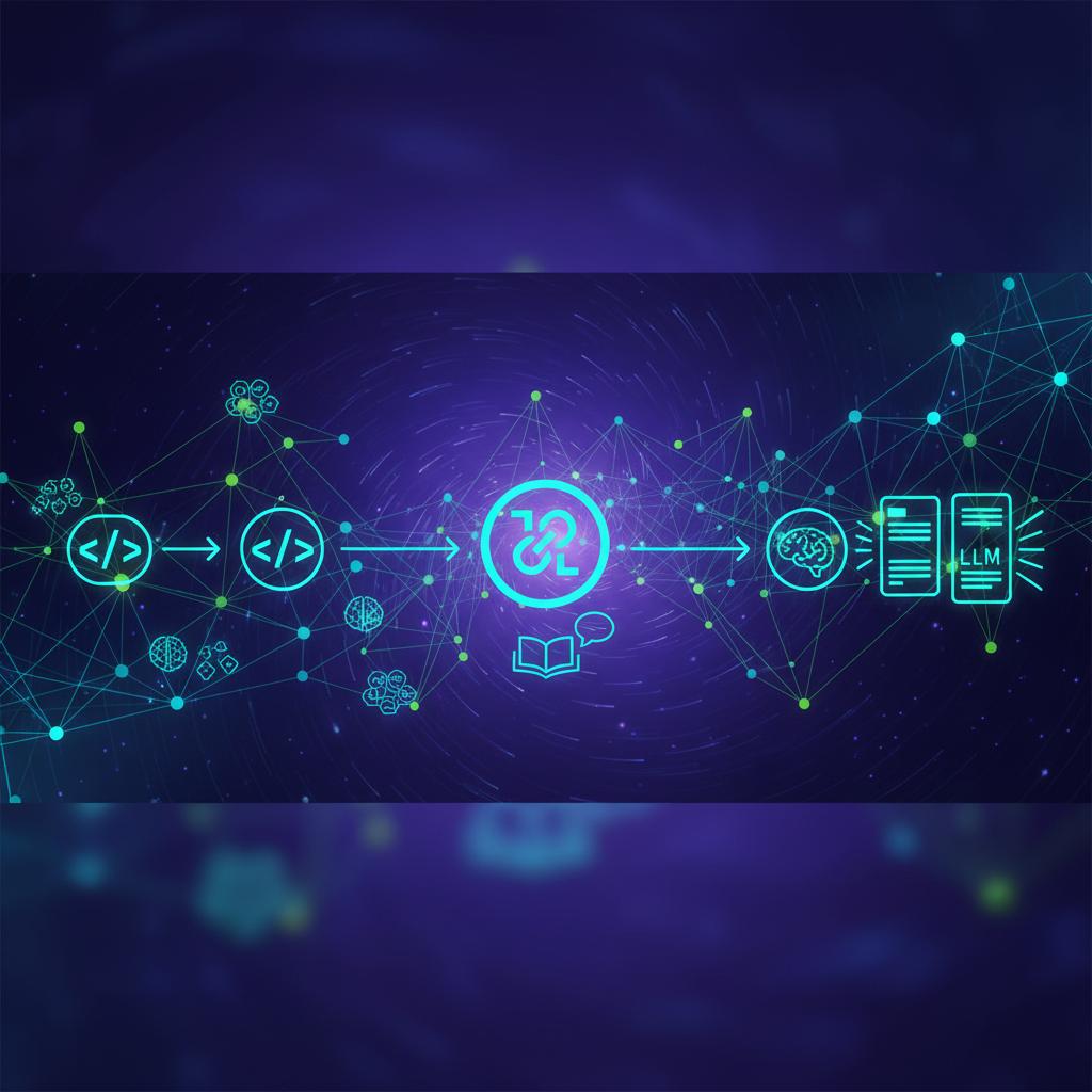 Ilustração técnica representando tecnologia relacionado a Dominando LLMs: Do Conceito à Implementação Prátic incluindo OpenAI