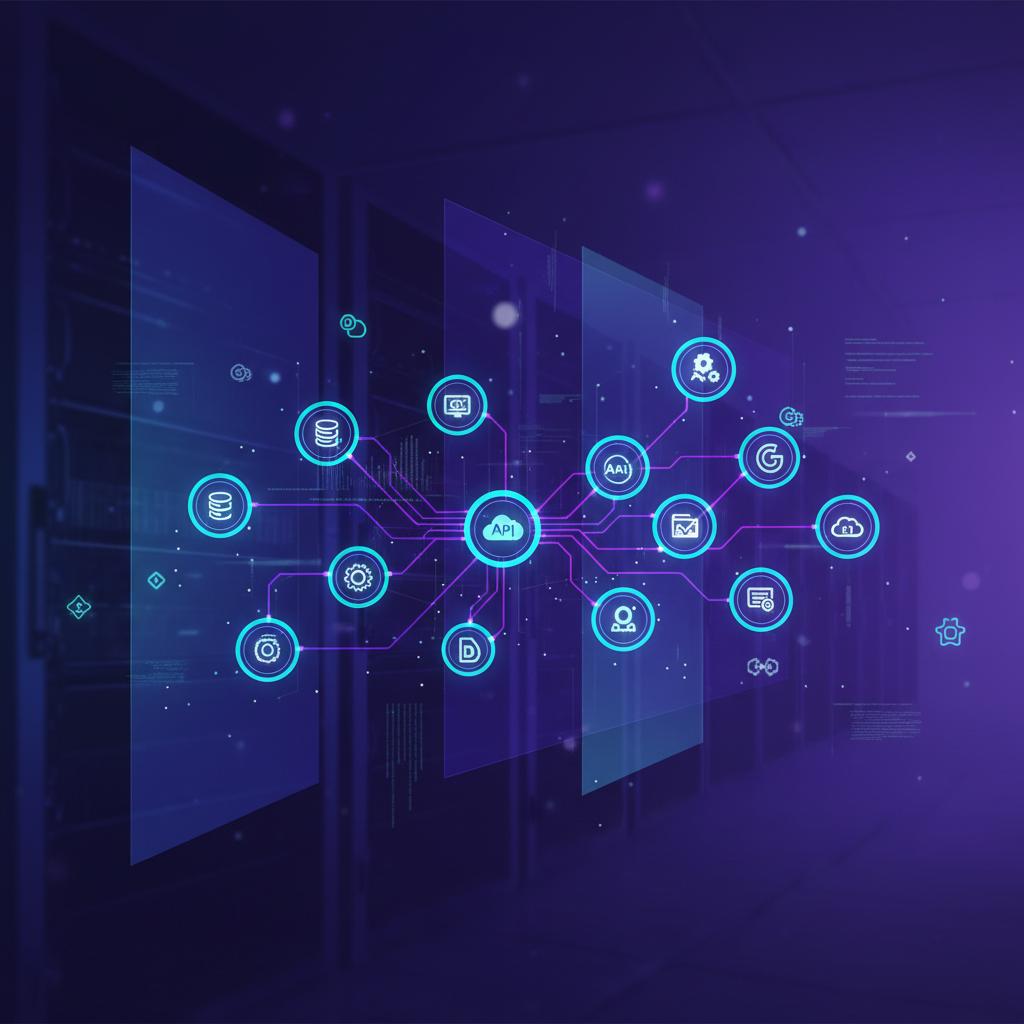 Ilustração técnica representando tecnologia relacionado a N8N: Automatize Tarefas com Workflow no Brasil incluindo Automação