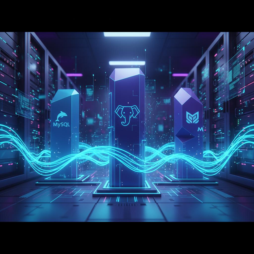 Ilustração técnica representando tecnologia relacionado a Escolhendo o Banco de Dados Ideal: PostgreSQL vs M