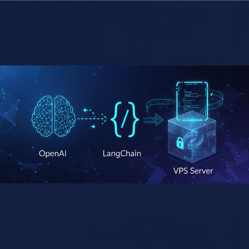 Ilustração técnica representando tecnologia relacionado a Dominando LLMs: Do OpenAI ao LangChain na Prática