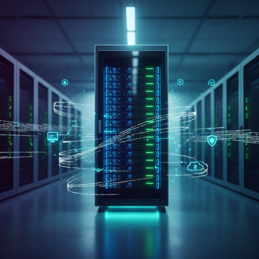 Ilustração técnica representando tecnologia relacionado a VPS: O Guia Definitivo para Servidores Virtuais incluindo Servid...