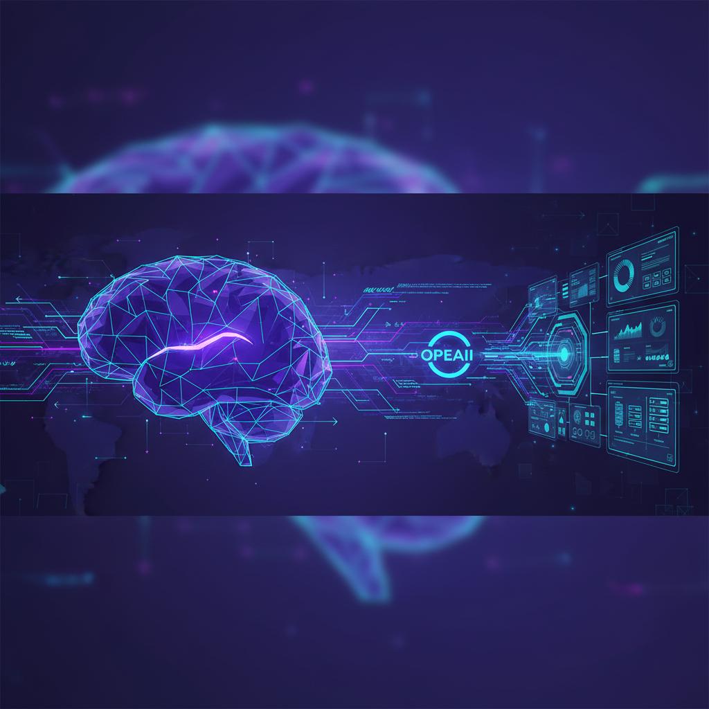 Ilustração técnica representando tecnologia relacionado a Dominando LLMs: Da API OpenAI à Automação com Lang