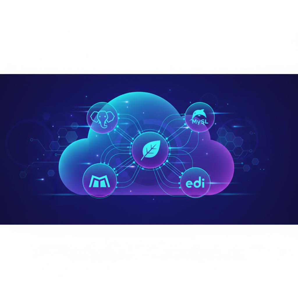 Ilustração técnica representando tecnologia relacionado a Bancos de Dados Essenciais: PostgreSQL, MySQL, Mon