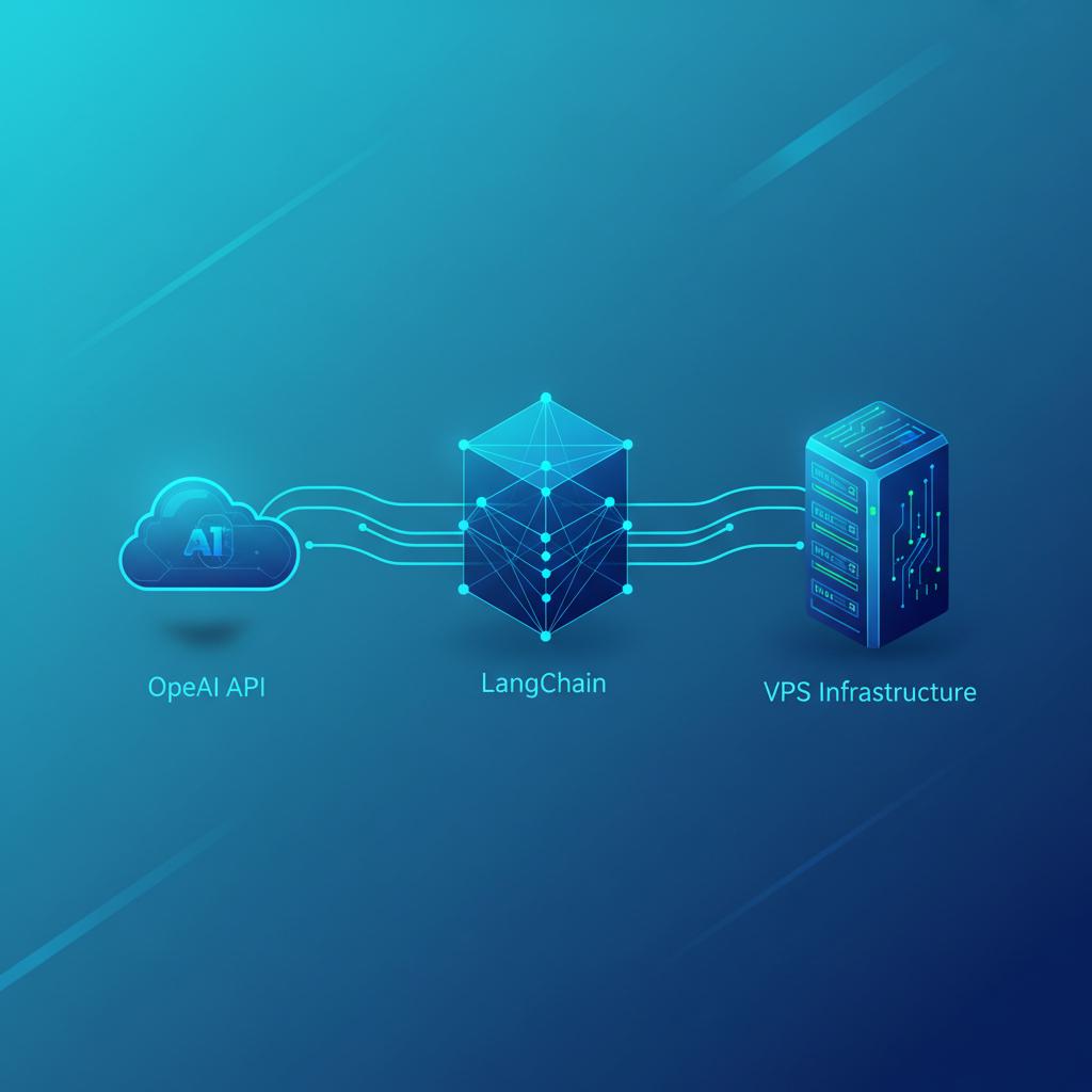 Ilustração técnica representando tecnologia relacionado a Dominando LLMs: Da OpenAI ao LangChain na Prática