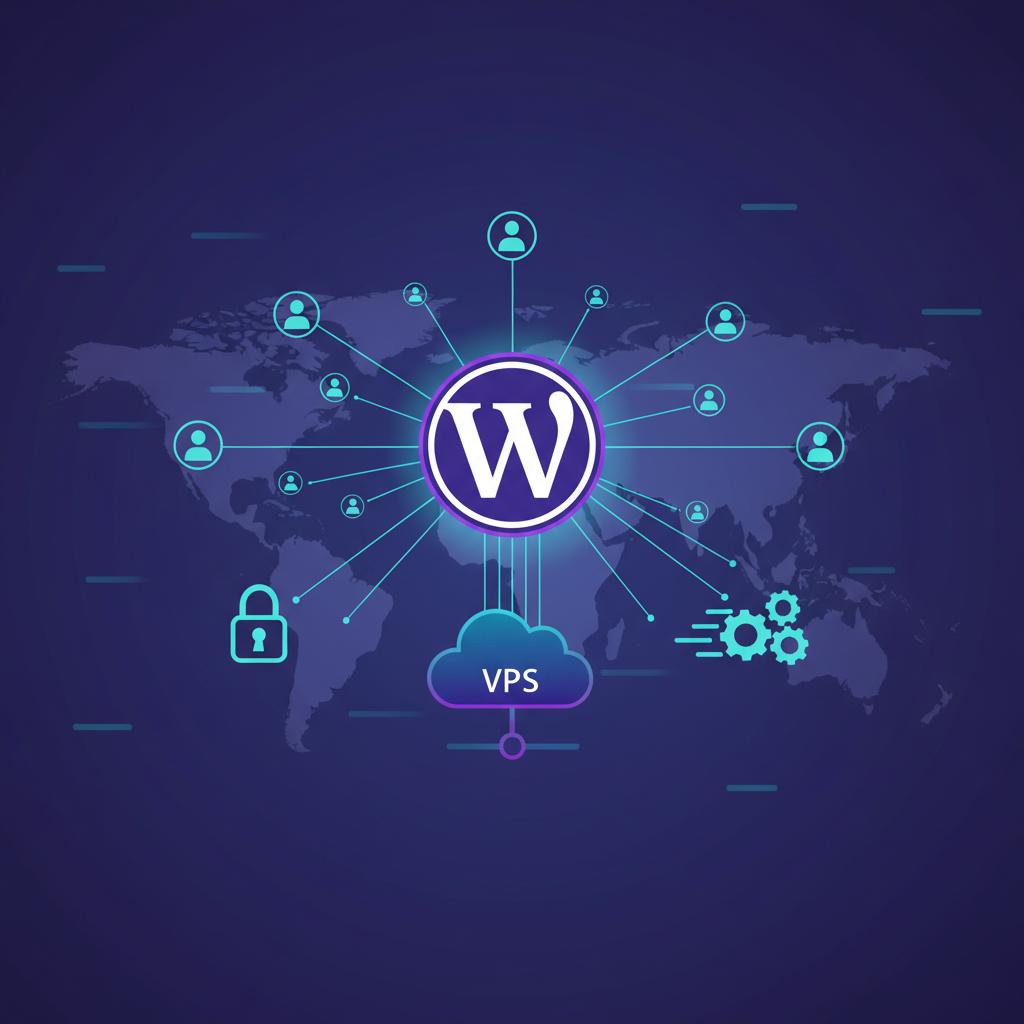 Ilustração técnica representando tecnologia relacionado a WordPress: Guia Completo para Websites Profissiona incluindo Hos...