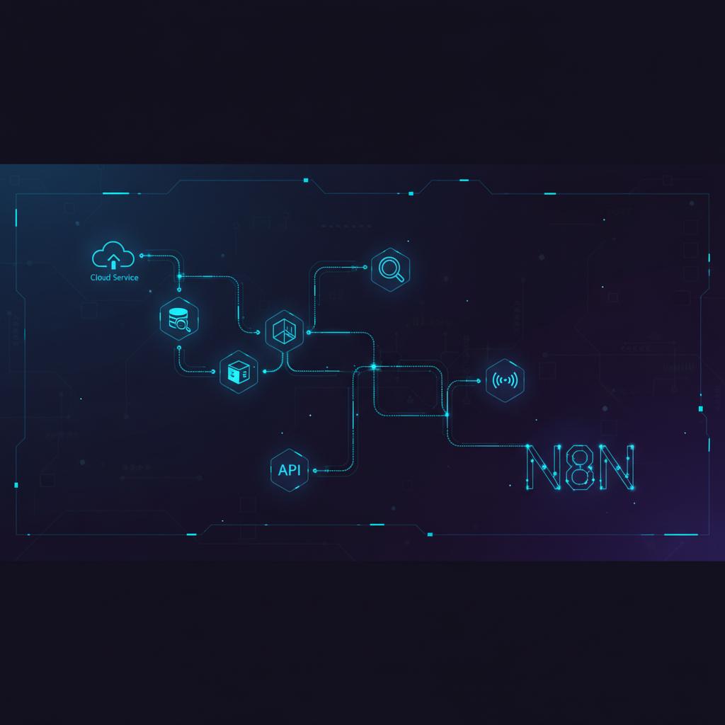 Ilustração técnica representando tecnologia relacionado a N8N: Guia Completo para Automação sem Código