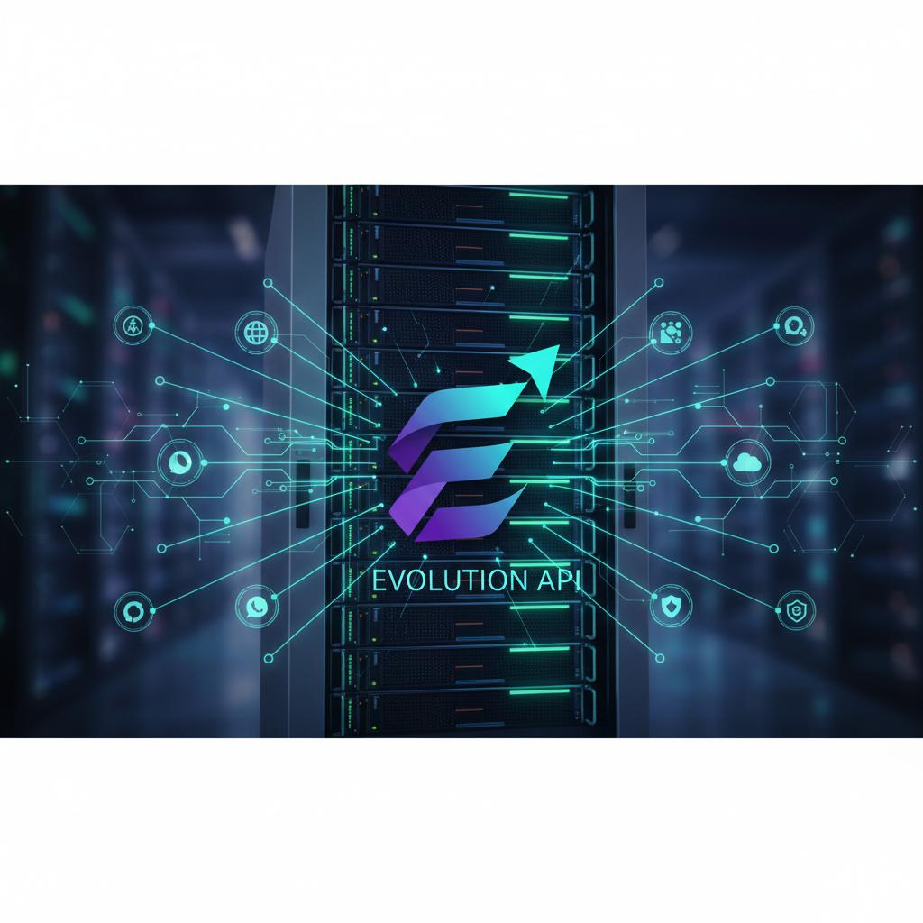 Ilustração técnica representando tecnologia relacionado a Evolution API: O Guia Definitivo para WhatsApp Ofi incluindo Wha...