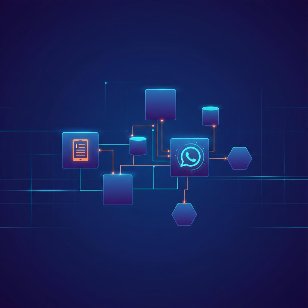 Ilustração técnica representando tecnologia relacionado a Typebot: O Guia Definitivo para Automação Conversa incluindo Cha...