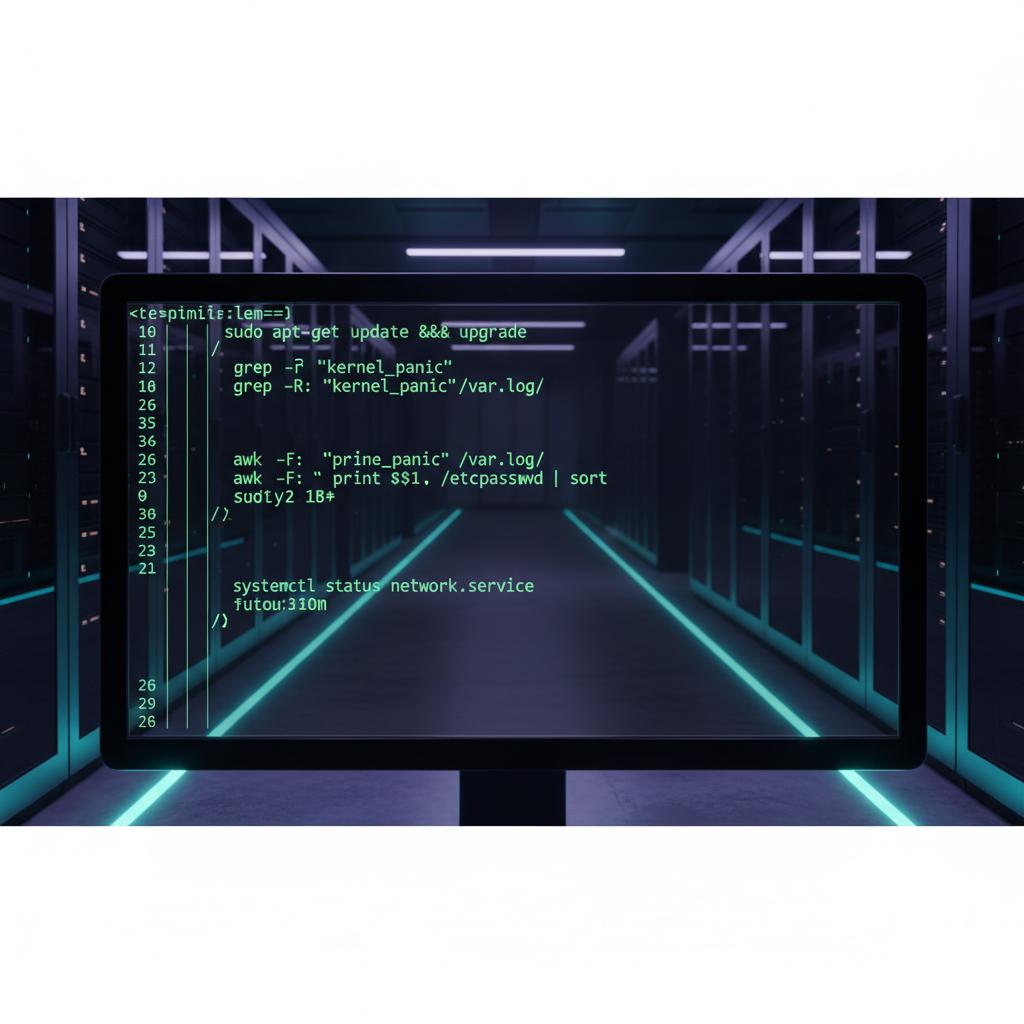 Ilustração técnica representando tecnologia relacionado a Linux Essencial: Domine o Servidor e a CLI Hoje