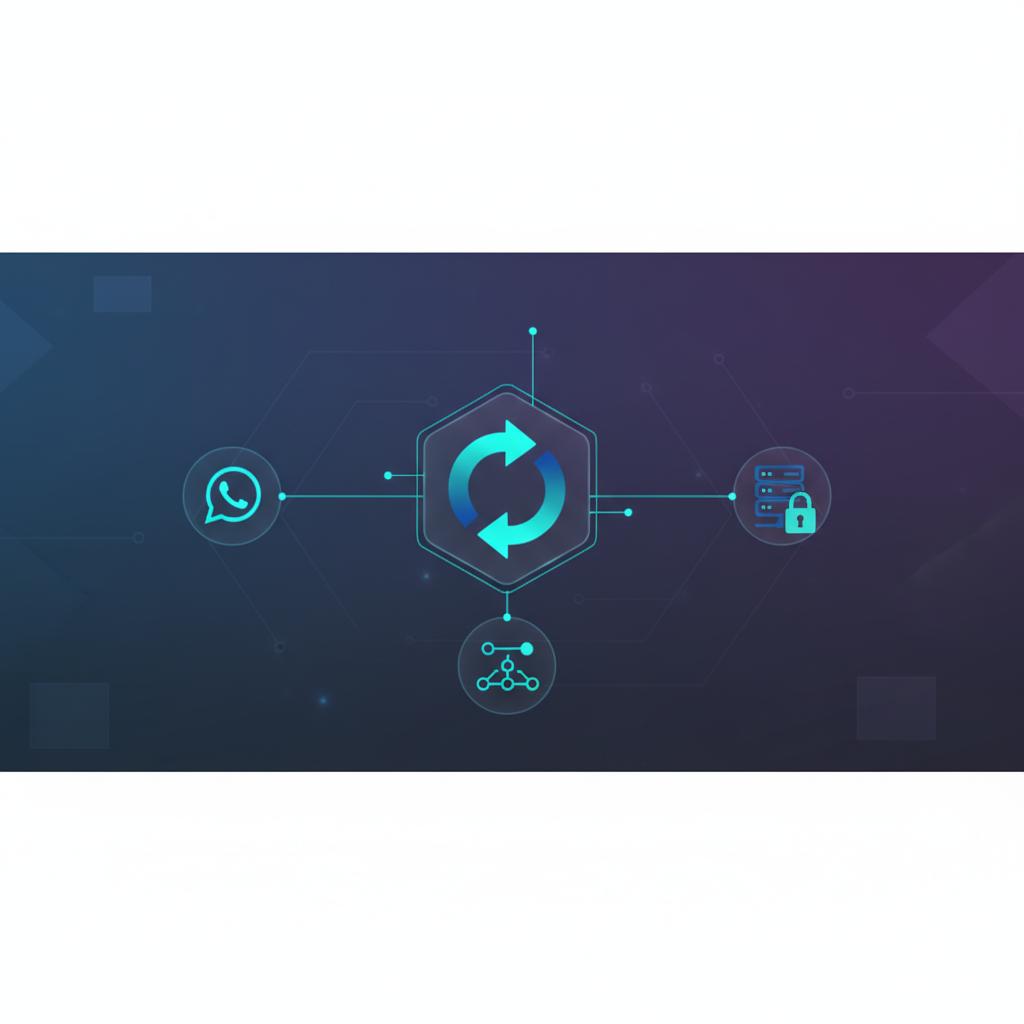 Ilustração técnica representando tecnologia relacionado a Evolution API: Guia Definitivo para WhatsApp Progr incluindo Wha...