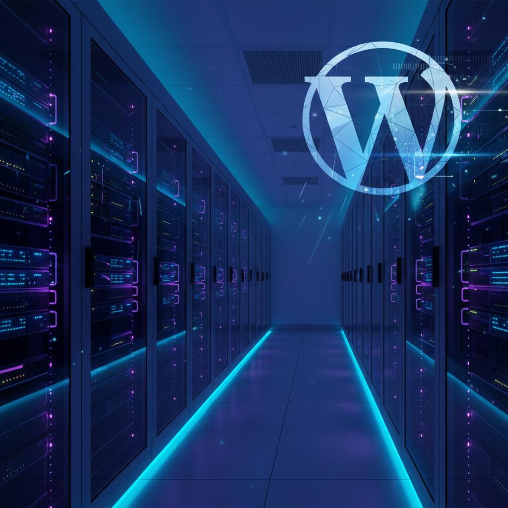 Ilustração técnica representando tecnologia relacionado a WordPress: Domine o CMS Mais Usado do Mundo incluindo VPS