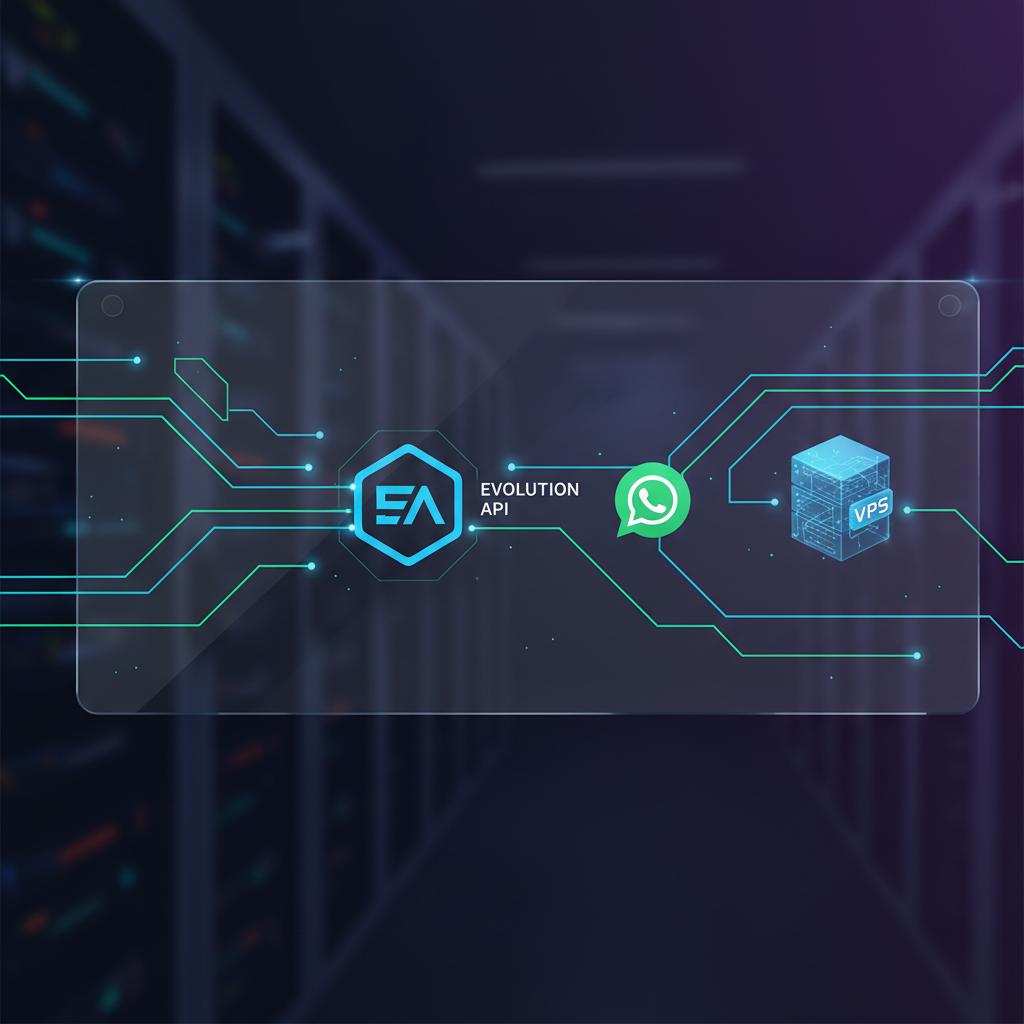 Ilustração técnica representando tecnologia relacionado a Evolution API: Guia Completo para WhatsApp Oficial incluindo Wha...