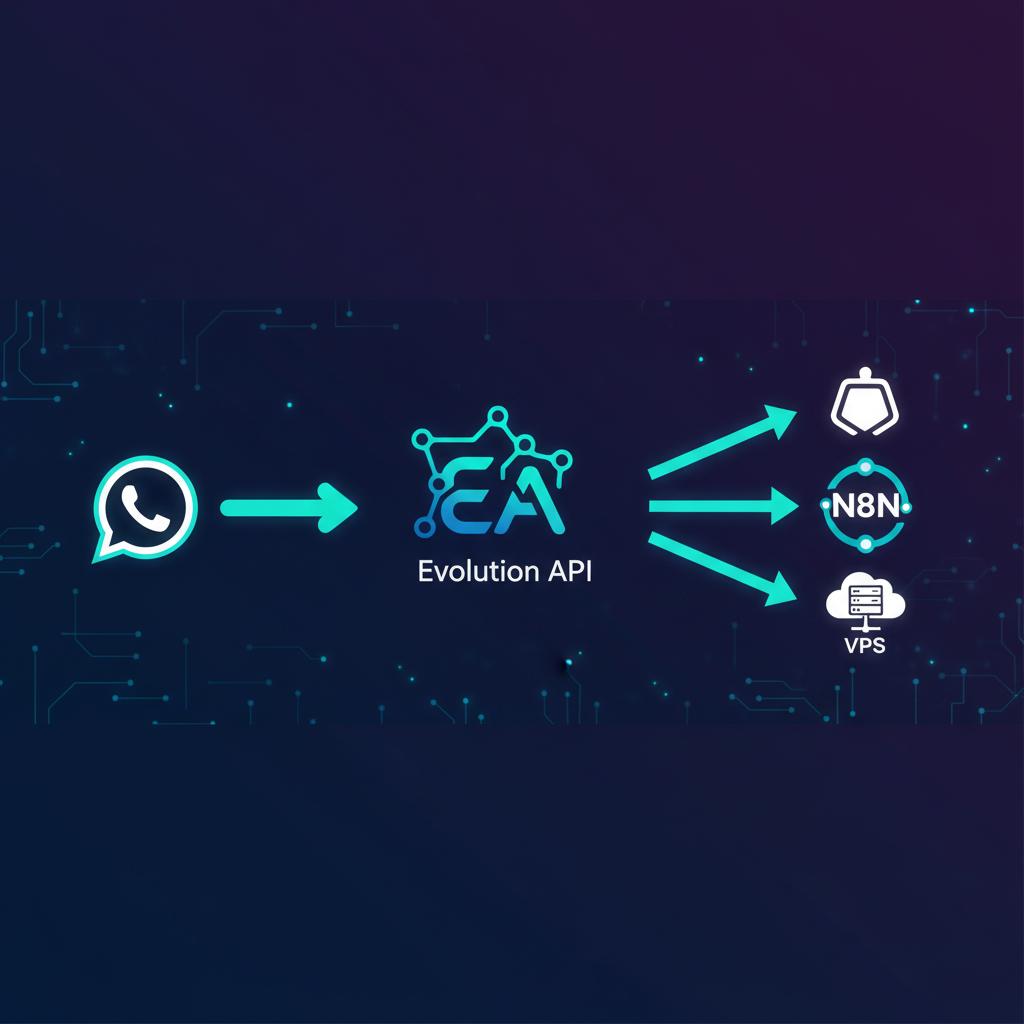 Ilustração técnica representando tecnologia relacionado a Evolution API: Guia Completo para WhatsApp Oficial incluindo Wha...