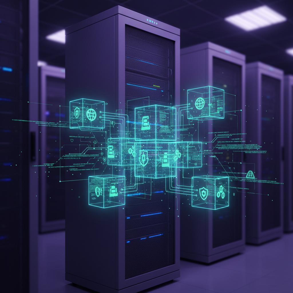 Ilustração técnica representando tecnologia relacionado a VPS: O Guia Completo de Servidores Virtuais 2024 incluindo Servi...